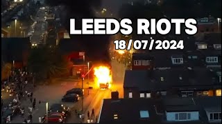 UK Riots 2024  LEEDS West Yorkshire [upl. by Abbot336]