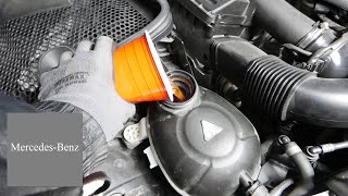 How to Check and Add Engine Coolant in Mercedes Benz C300 W205 W206 and E300 W213 [upl. by Aiz]