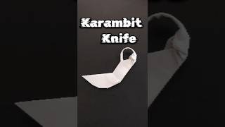 Karambit Knife Origami  Knife  Paper Nife [upl. by Retsevlis]