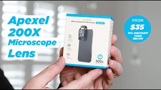 Apexel 200 X Microscope Lens for iPhone and Android [upl. by Neehsuan]