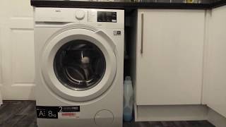 AEG 6000 Series L6FBI841N 8Kg Washing Machine with 1400 rpm  AO Review [upl. by Anirtep]