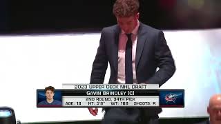 Columbus Blue Jackets draft Gavin Brindley 34th overall in the 2023 NHL Draft [upl. by Sugihara]