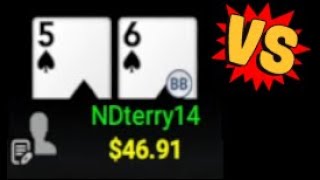 HUNL vs NDTerry14  50NL [upl. by Hertberg]