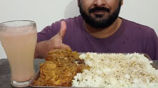 basmati with chicken leg piece and fresh juiceASMR Roti Rozi [upl. by Kerrin]