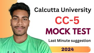 Calcutta University English Honours Sem3 Last minute suggestion 2024  CC5 Mock test [upl. by Isleana]