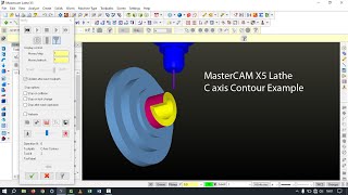 MasterCam X5  CAxis Lathe Example [upl. by Faulkner]