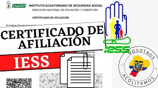 🔍 Como sacar certificado de afiliacion al iess [upl. by Yrbua]