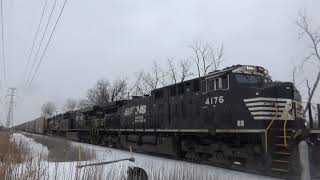 NS 288 pulls into Oakwood yard in Melvindale MI [upl. by Tonye]