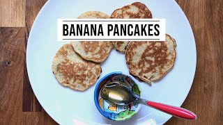 BANANA PANCAKES RICETTA VELOCE  SENZA ZUCCHERO [upl. by Amehr]