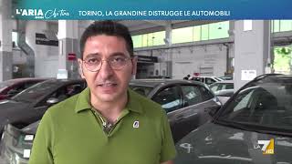 Torino la grandine distrugge le automobili [upl. by Eseer]