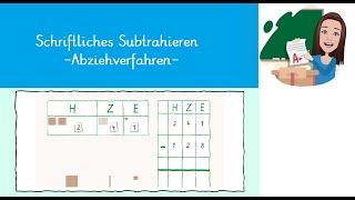 Schriftliches Subtrahieren Abziehverfahren [upl. by Eyllom]