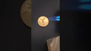 Removing Copper Spots from Gold Libertad Proof [upl. by Acquah862]