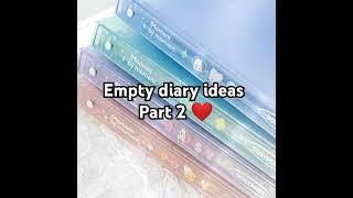 Empty diary ideas part 2 shorts [upl. by Vanden]