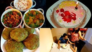 INDIAN SPECIAL DINNER ROUTINE  Husbands Bday  Kofta Paneer Bhujji Palak Puri Orange Cake [upl. by Amerigo]