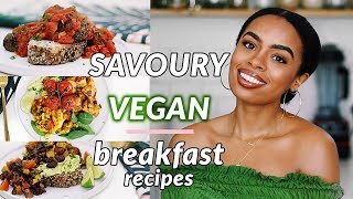 DELICIOUS Savoury Vegan Breakfast Recipes  no tofu  soy free [upl. by Anirahc89]