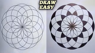 How to Draw  Geometrical Chart  Geometric patterns  Geometric Pattern  Easy Drawing [upl. by Nyleahs]