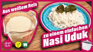 Nasi Uduk Basisrezept Ein Unbekannter Genuss Ganz Einfach Mit Dem Reiskocher Zubereitet [upl. by Elston251]