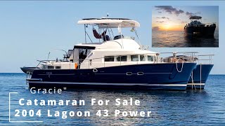 Catamaran For Sale  Lagoon 43 Power Catamaran  quotGraciequot  Located in Jacksonville Florida [upl. by Elysia]