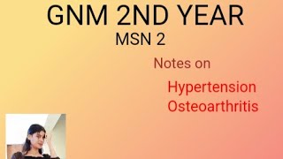 GNM 2ND YEAR ✨ MSNII ✨ notes on hypertension and osteoarthritis😎shortsytshortsnursinglife [upl. by Ruthanne]