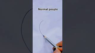 How normal people draw a circle Vs how Artist draw a circle art artist drawing shorts [upl. by Leid]