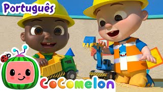 Cocomelon em Português  Os veículos de construção  Desenhos Animados e Músicas Infantis [upl. by Nannarb71]