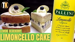 How to Make Limoncello Cake  Lemon amp Blueberry Limoncello Cake  Delicious Italian Limoncello Cake [upl. by Lednyc]