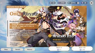 Genshin 45 Banner  Itto Onis Royale  Some Rolls on Chioris Banner of Silken Clouds Woven [upl. by Camarata]