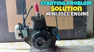 Mini Petrol Engine Starting Problem Solution  Mini 2 Stroke 35Cc Petrol Engine [upl. by Terrijo]