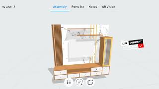 Tv unit design 3d in moblo cad [upl. by Robertson]