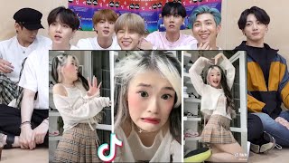 BTS REACTION Kika Kim XO Team TikTok Top [upl. by Airotnahs]