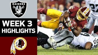 Raiders vs Redskins  NFL Week 3 Game Highlights [upl. by Iona]