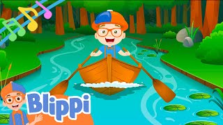 Classic Blippi Row your Boat Song Nonstop 10 Min Loop  BLIPPI  Educational Songs For Kids [upl. by Jess]