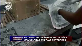 Ocupan cinco láminas de cocaína camufladas en cajas de tabacos [upl. by Fiester864]