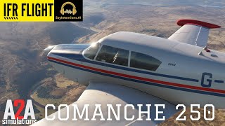 Microsoft Flight Simulator  IFR Training Flight A2A Simulations Comanche with AI ATC EGPF  EGPE 4K [upl. by Eecyal]