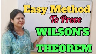 WILSONS THEOREM PROOF [upl. by Namurt]