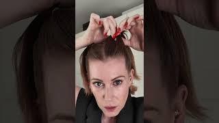 Easy Hairstyle for Growing Out Your FringeBangs  Effortless Hair Hack [upl. by Kolnos923]