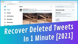 How to Recover Deleted Tweets in 2021 [upl. by Feirahs]