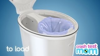 Ubbi Diaper Pail  Crash Test Mom Reviews [upl. by Ailey]