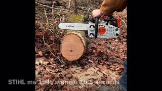 Stihl ms 194t vs Echo cs 2511t [upl. by Nnyliram]