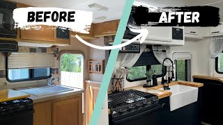 We Turned a 17YearOld Camper Into Our Dream Rig  RV Renovation [upl. by Leumas]