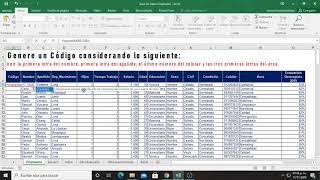 Saca códigos de empleados en excel según sus nombres y puestos utilizando las siguientes formulas [upl. by Tiduj625]