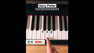 harry Potter themes song easy piano tutorial viral pianovideo harry Potter themes song easy piano [upl. by Krilov773]