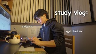 productive study vlog  midterms week late night studying uni life [upl. by Oria225]