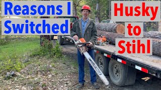 Husqvarna vs Stihl Chainsaws Why I Switched to Stihl [upl. by Grosvenor]