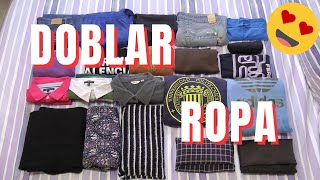 Como DOBLAR ROPA para Ahorrar Espacio 👕👗 Método del bolsillito 21 prendas diferentes 😮 [upl. by Atinihs233]