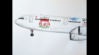 Garuda Indonesia A330LIVERPOOL FC [upl. by Kylie]