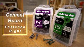 BackerOn amp RockOn Cement Board Screws [upl. by Grove]