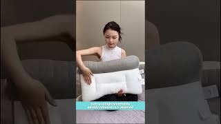 Sleep Enhancing Cervical Support Comfort Goose Down Pillow [upl. by Llerdnod]