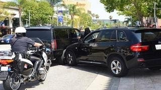 Justin Bieber In A Car Accident After Paparazzi Chase In Beverly Hills [upl. by Aenitsirhc]