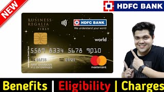 HDFC Regalia First Credit Card Full Details  Benefit  Eligibility  Fees [upl. by Nolrac]